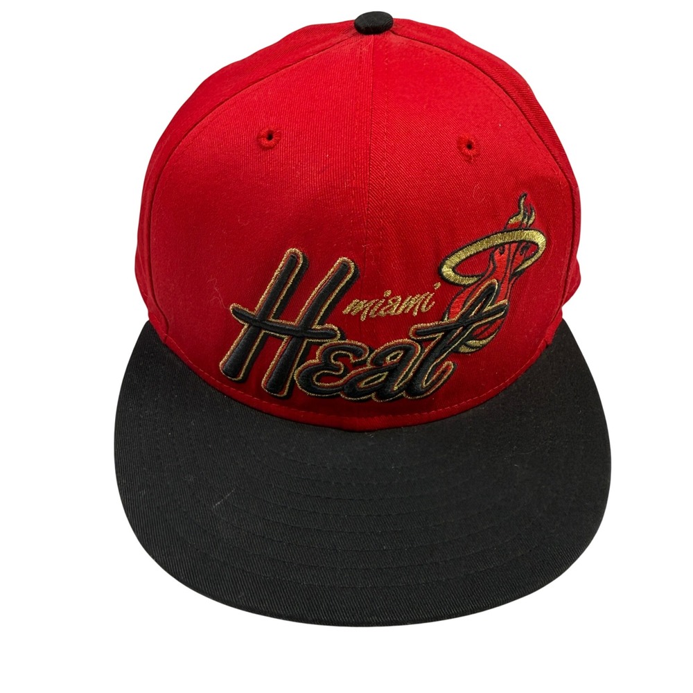 New Era Miami Heat 9FIFTY Snapback Hat OSFM Red Black NBA Hardwood Classics